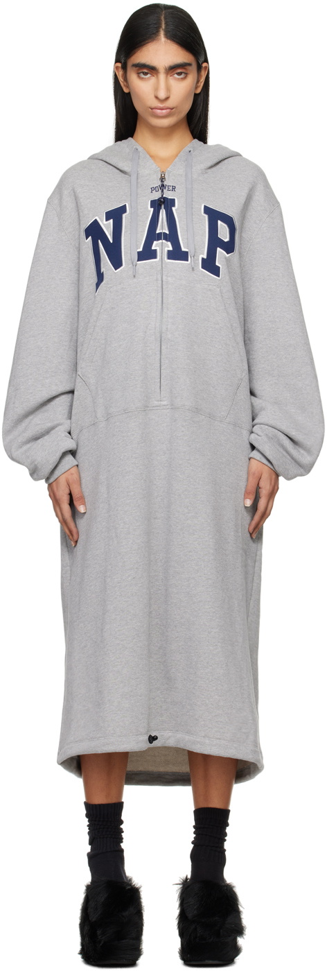 doublet Gray 'Power Nap' Hoodie Dress Doublet