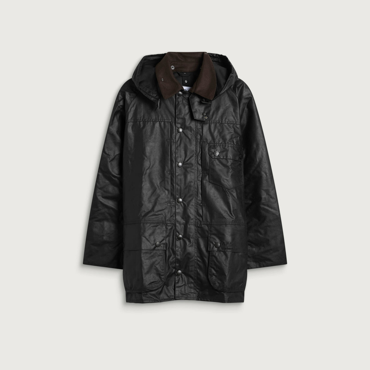Barbour Men's x A.P.C. Beaufort Wax Jacket in Dark Sage