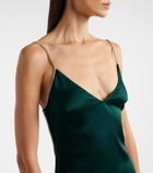 Tom Ford Crystal-embellished satin slip dress