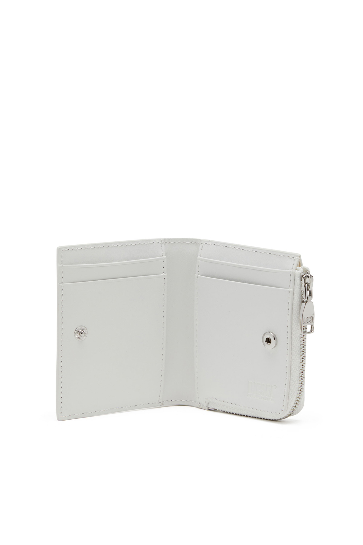 Diesel Bi-fold card holder in nappa leather - Card cases Womens in White