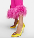 Manolo Blahnik Hangisi 105 embellished satin pumps