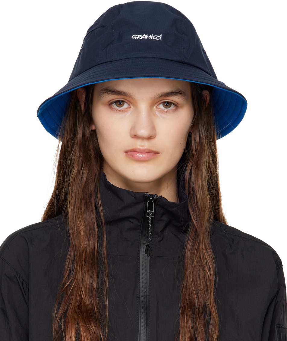 Gramicci Navy Embroidered Bucket Hat Gramicci