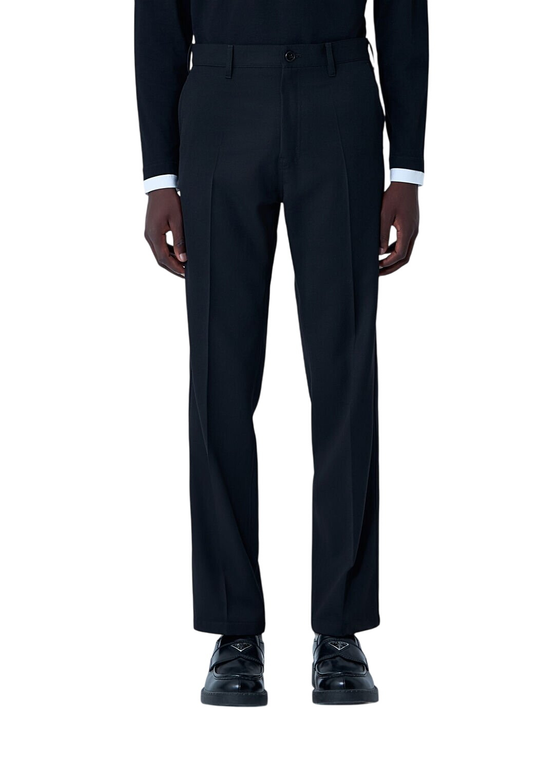 Prada Black Nylon Full Side Zip Trousers Prada