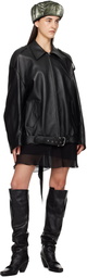 Acne Studios Black Leather Biker Jacket