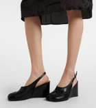 Maison Margiela Tabi leather slingback wedge sandals