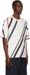 3.1 Phillip Lim White Striped Pocket T-Shirt
