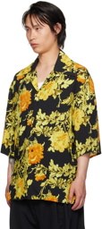 LU'U DAN Black & Yellow CLOT Edition Short Sleeve Shirt