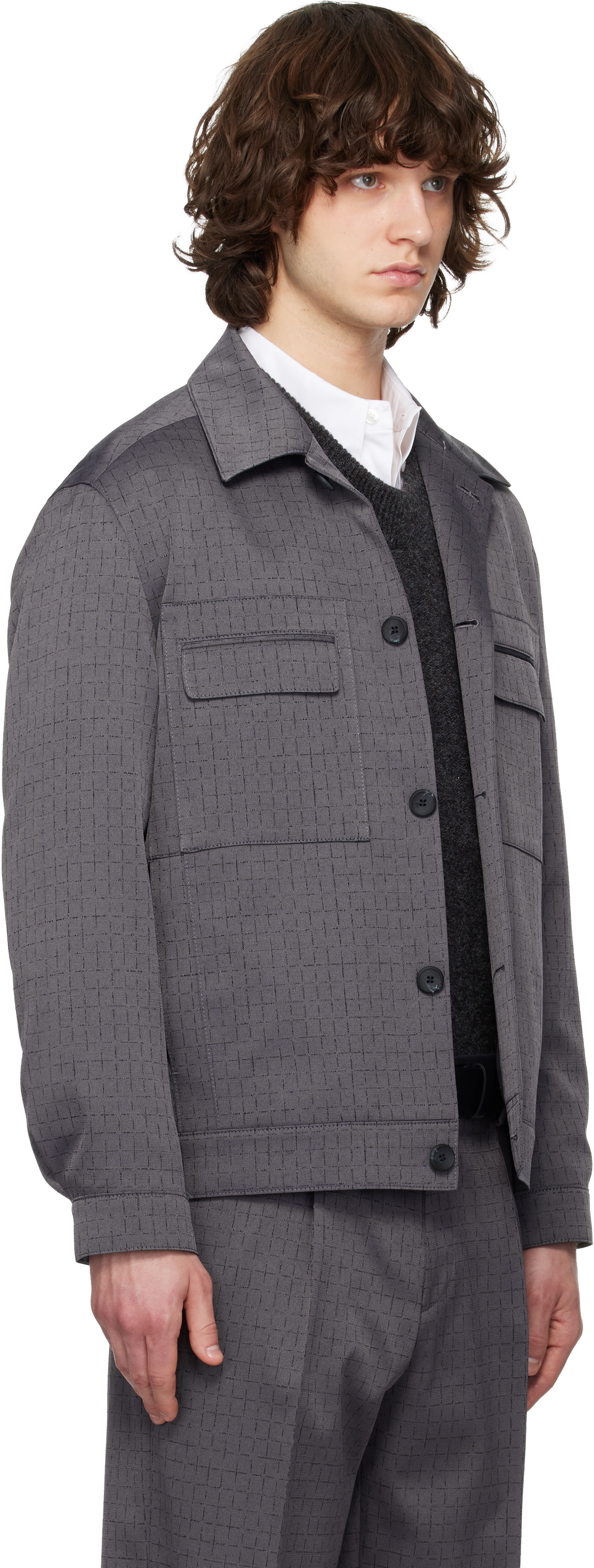 Hugo Gray Virgin Wool Jacket