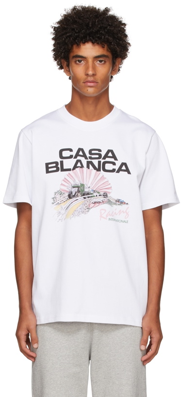 Photo: Casablanca White Racing Shell T-Shirt