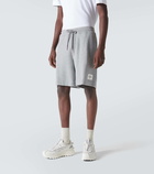 Moncler Embroidered cotton-blend shorts