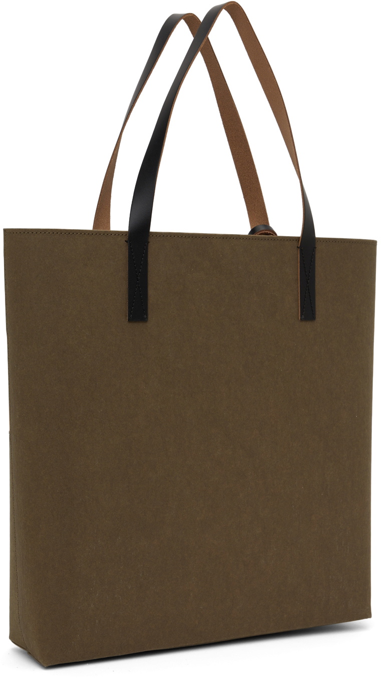 Marni Tan & Khaki Paper Shopping Tote Marni