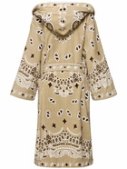 THE ATTICO Terry Printed Cotton Bathrobe