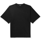 Balenciaga - Oversized Printed Cotton-Jersey T-Shirt - Black