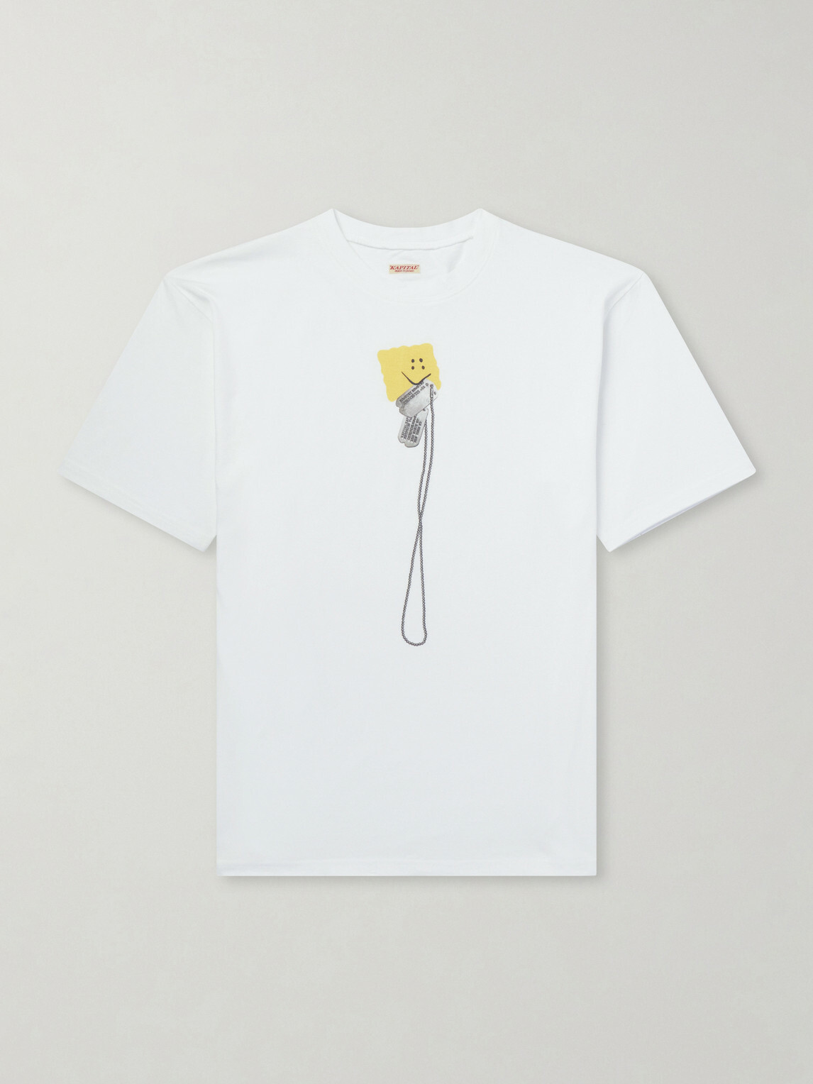 KAPITAL - Peckish Printed Cotton-Jersey T-Shirt - White