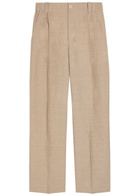 Jacquemus Le Pantalon Croisiere Straight-leg Linen-blend Trousers Beige
