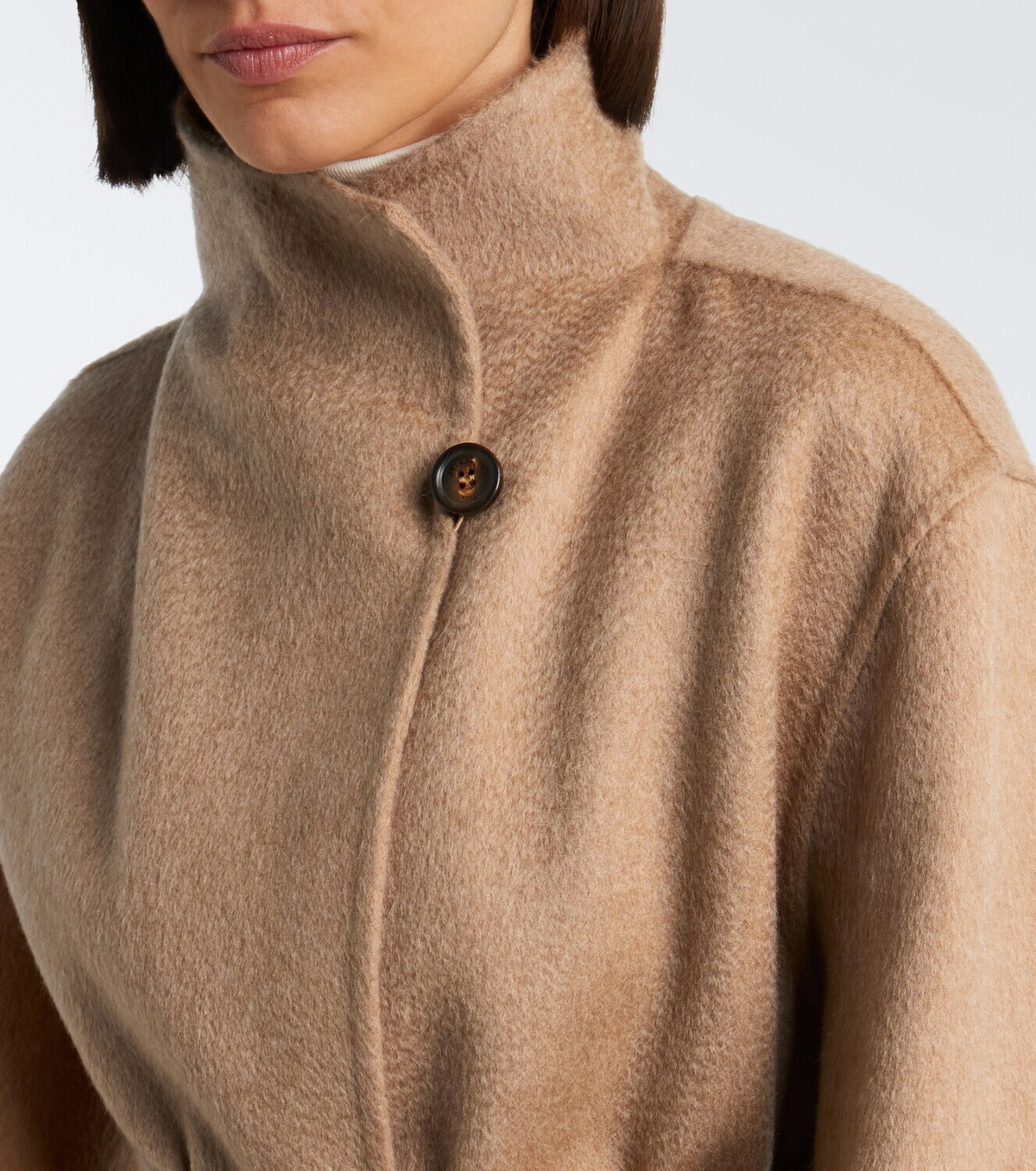 Max Mara Camel hair and mohair wrap coat