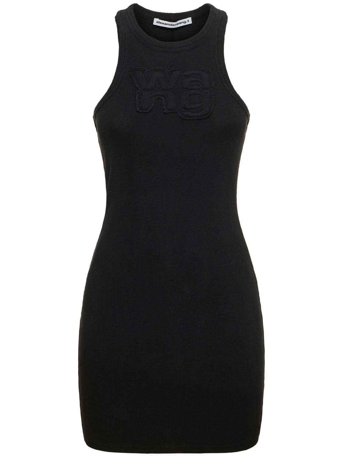 ALEXANDER WANG Ribbed Cotton Jersey Mini Dress