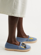 LOEWE - Paula's Ibiza Logo-Detailed Canvas Espadrilles - Blue