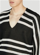 Sulvam - Striped Sweater in Black
