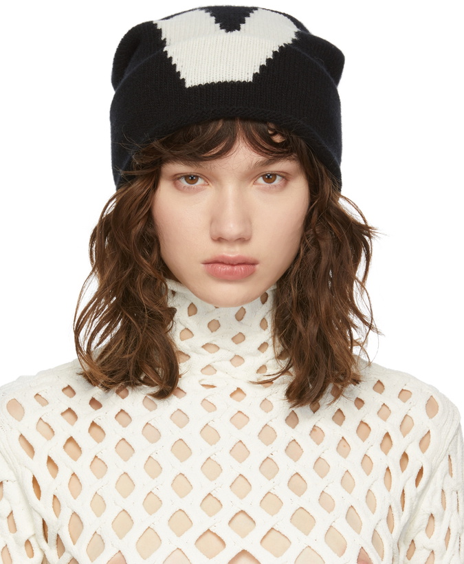 Photo: Valentino Garavani Black Wool VLogo Beanie