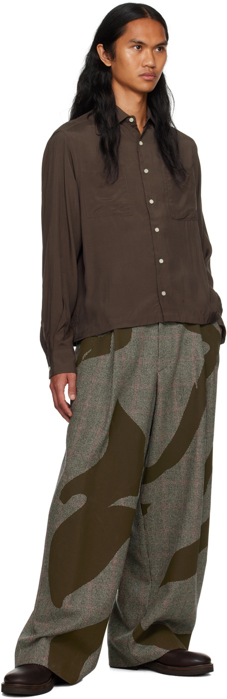 Factor's Brown Button Shirt