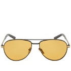 Prada Eyewear Men's PR A54S Sunglasses in Matte Black/Yellow 