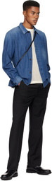 Brioni Blue Cotton Selvedge Denim Shirt