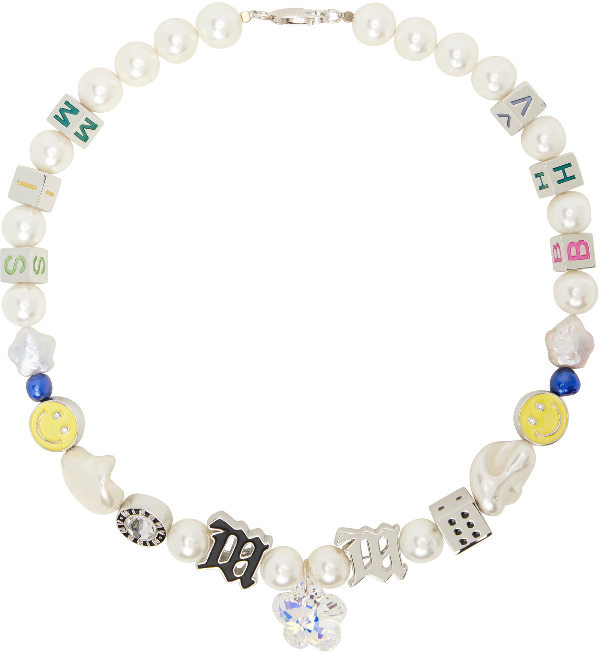 MISBHV White LA Beaded Choker
