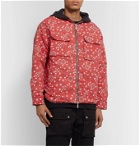 Rhude - Jersey-Trimmed Bandana-Print Cotton-Twill Hooded Jacket - Red
