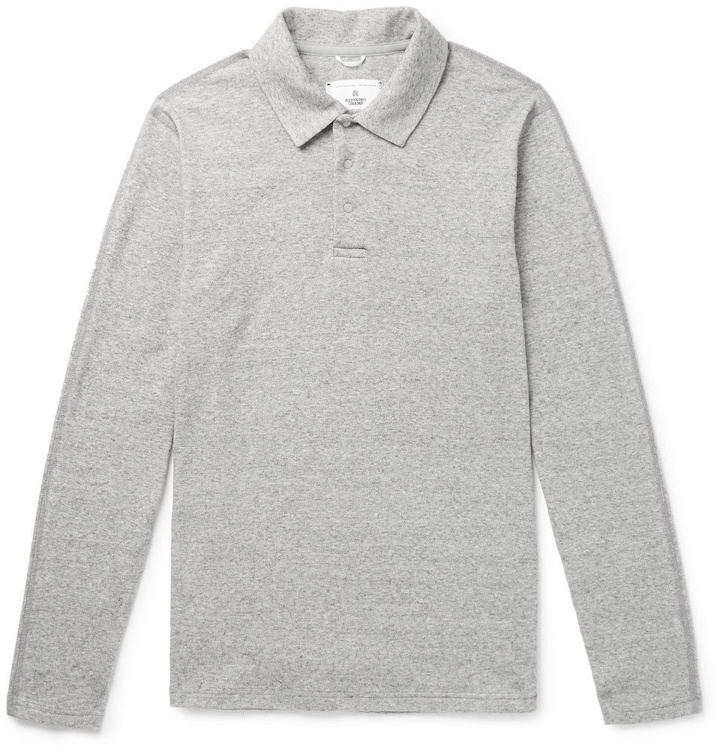 Photo: Reigning Champ - Knitted Mélange Cotton Polo Shirt - Men - Gray