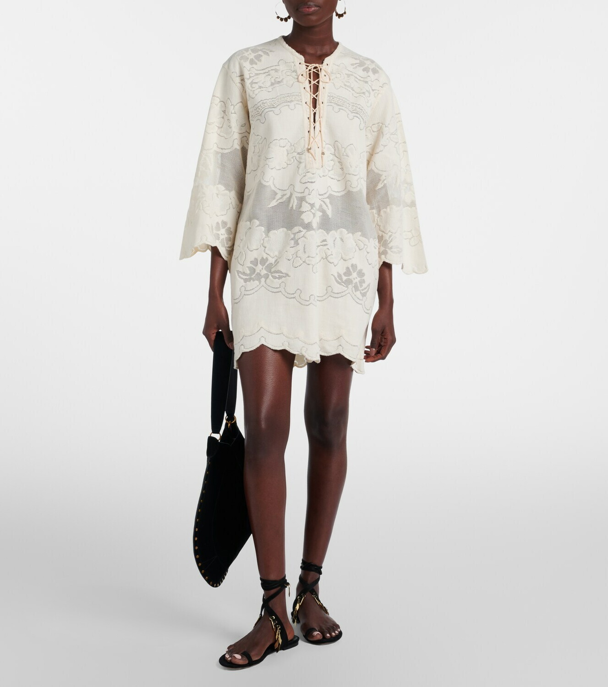 Isabel Marant Solara embroidered cotton-blend minidress