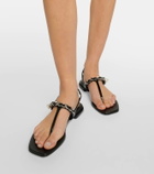 Miu Miu Patent leather thong sandals