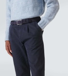 Canali Braided suede belt