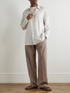 The Row - Mikeno Straight-Leg Pleated Wool Suit Trousers - Brown