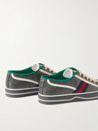 Gucci - Off the Grid Webbing-Trimmed Monogrammed ECONYL Canvas Sneakers - Gray
