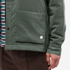 Folk Men's Nylon Padded Assembly Jacket in Olive Nylon Texture