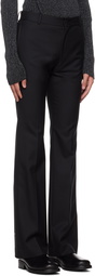 System Black Wool Trousers