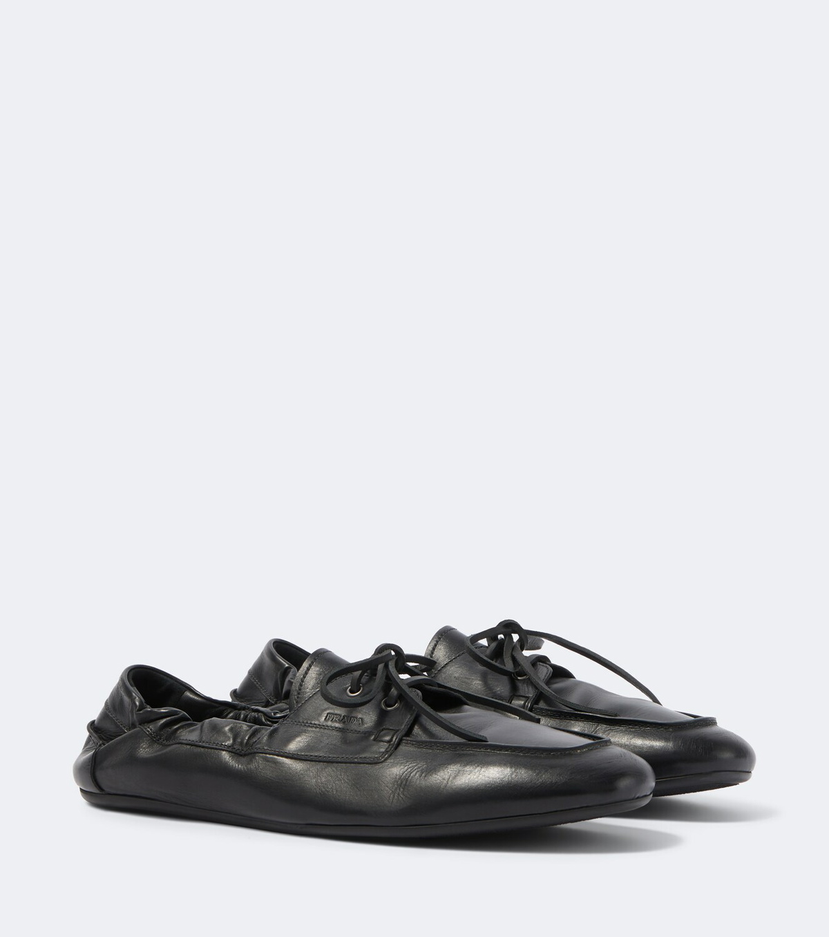 Prada Shuffle leather loafers