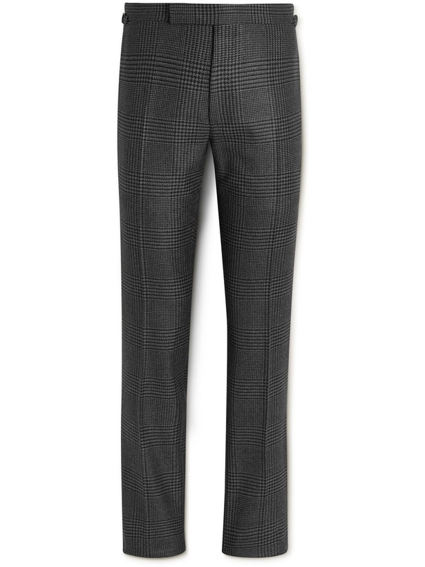 Photo: TOM FORD - Slim-Fit Prince of Wales Checked Wool Suit Trousers - Gray