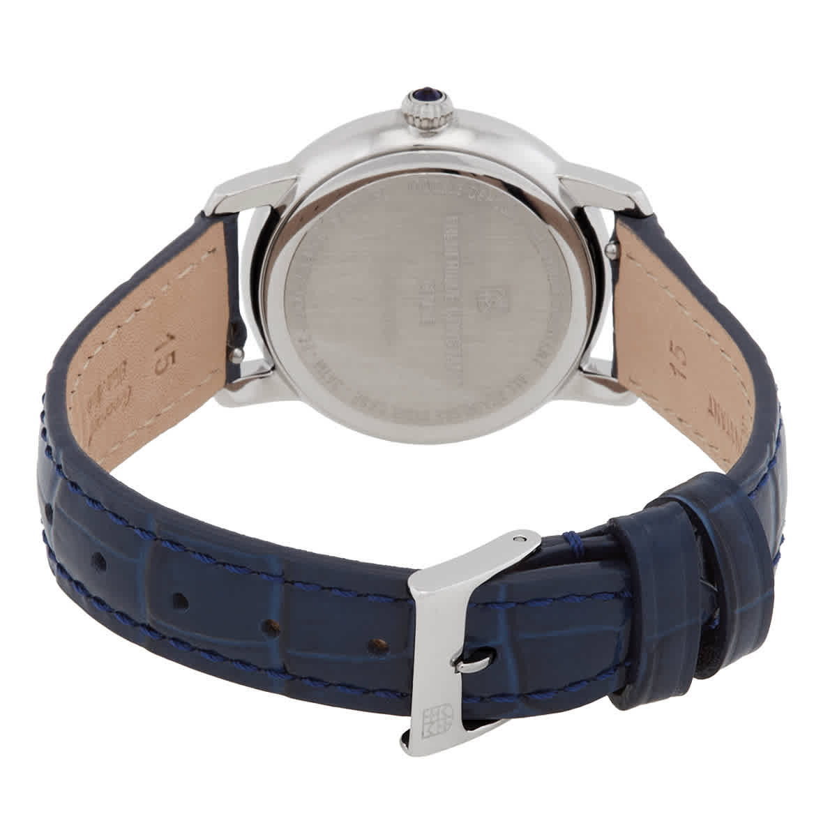 Frederique Constant Slimline Moonphase Quartz Diamond Blue Dial Ladies Watch FC-206MPND1S6