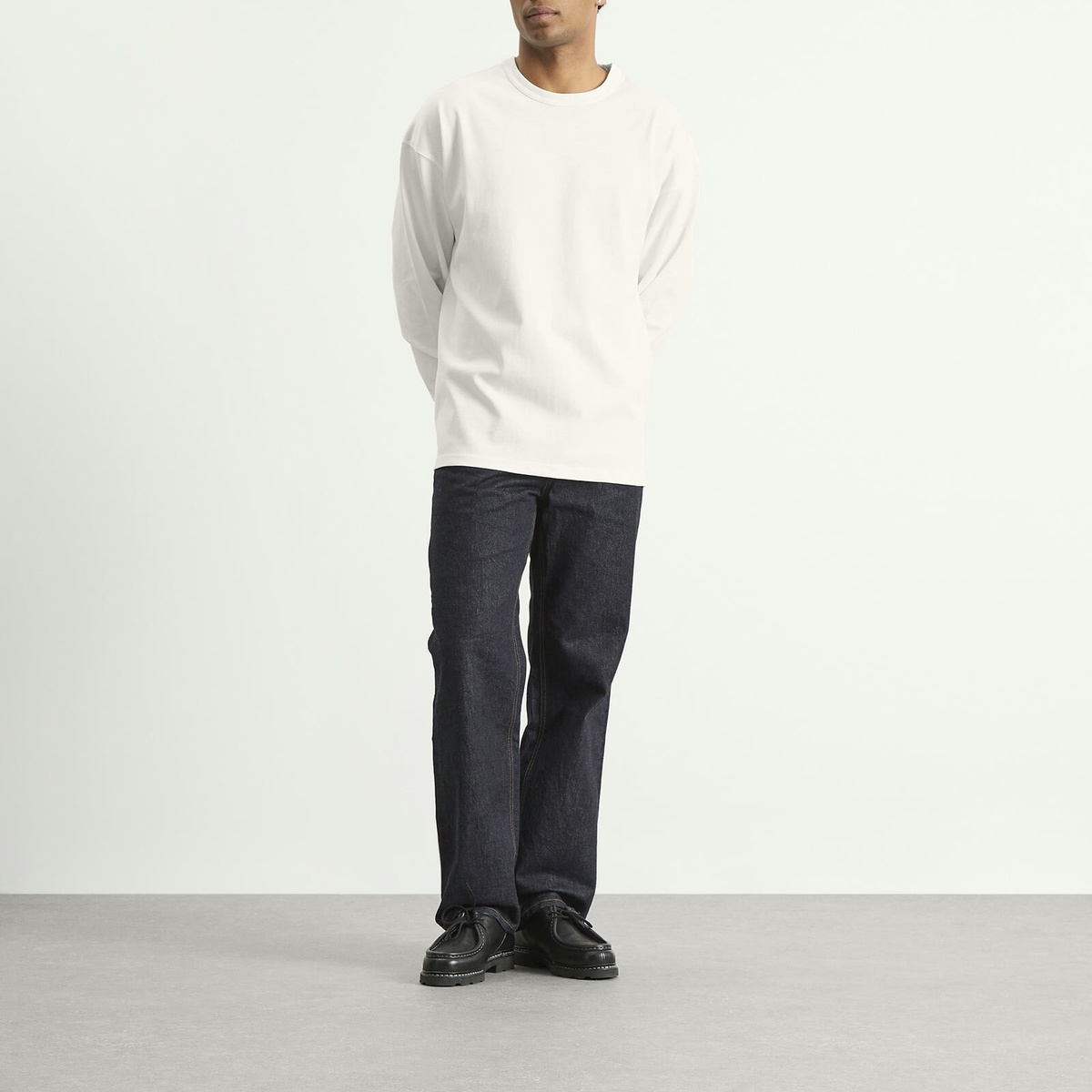FrizmWORKS Men's OG Double Rib Longsleeve T-Shirt in White