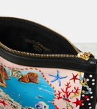 Dolce&Gabbana Capri printed canvas pouch