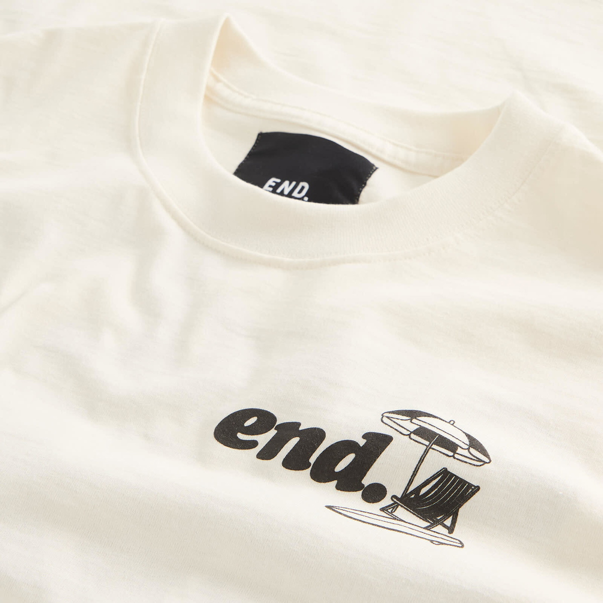 END. Coastal Board Repairs T-Shirt in Ecru