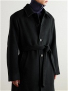 Amomento - Belted Wool and Cashmere-Blend Coat - Black