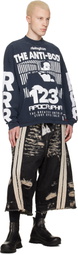 Rivington Roi Rebis Black 'The Anti-Body' Vintage Long Sleeve T-shirt