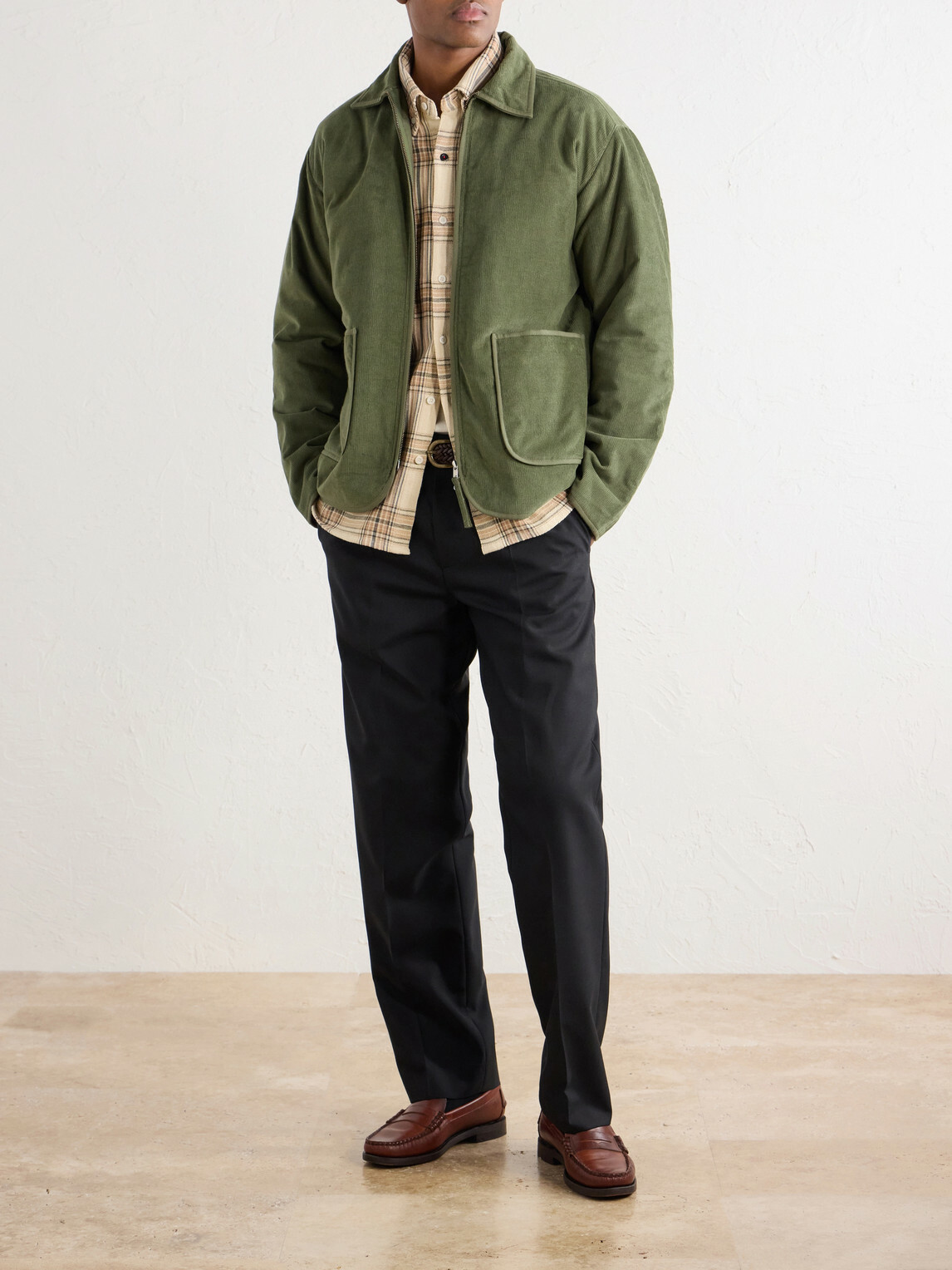 Kardo - Amardeep Cotton-Corduroy Blouson Jacket - Green