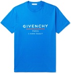 Givenchy - Oversized Logo-Print Cotton-Jersey T-Shirt - Blue