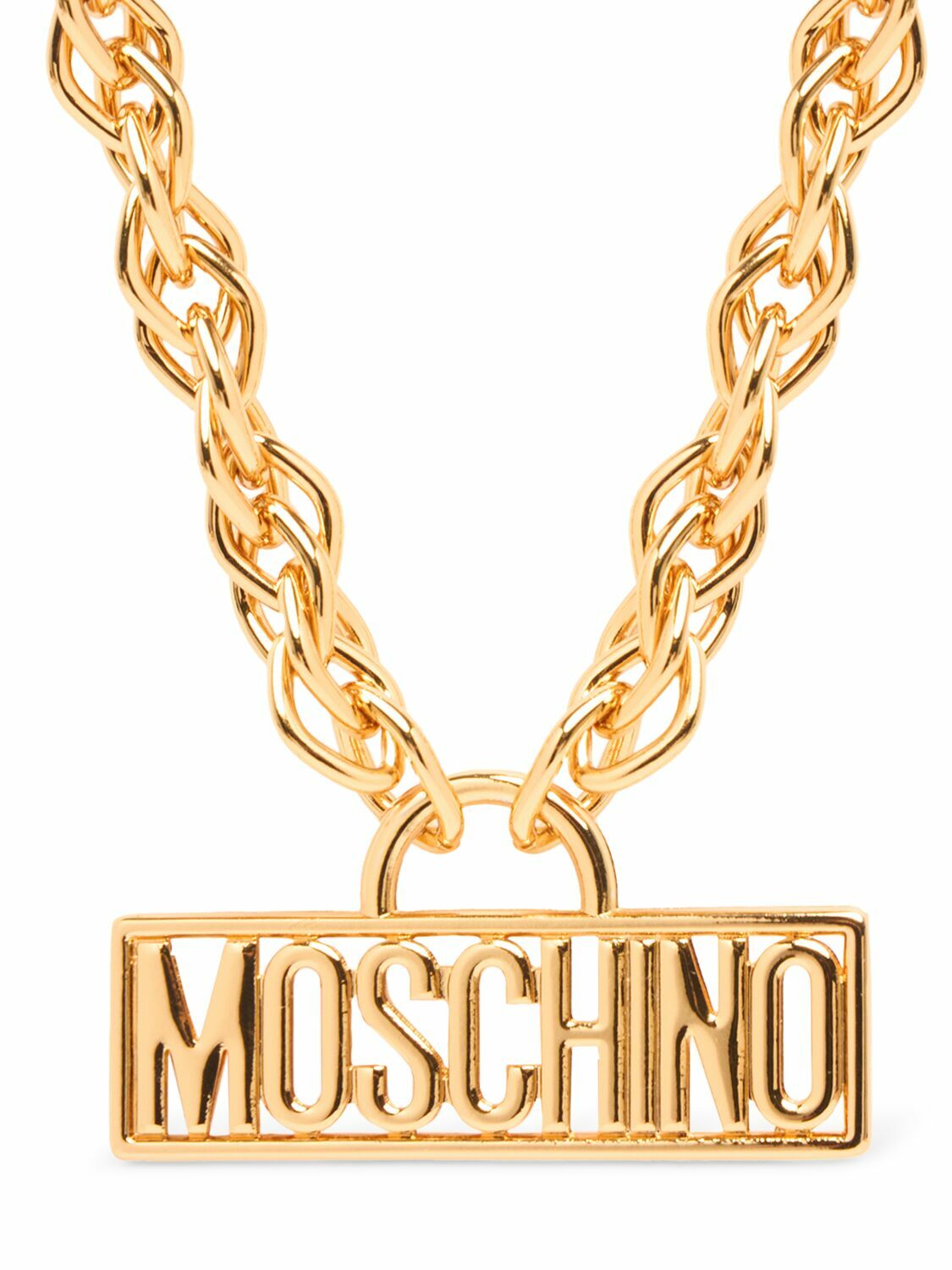 【送料&関税込】Moschino Logo Lettering Charm Detailed Neckl Moschino Logo Lettering Charm Detailed Necklace | italist