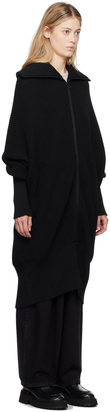 Y's Black Turtleneck Cardigan