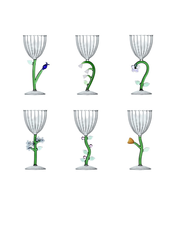Photo: Ichendorf Milano Set Of Six Botanica Stemmed Glasses